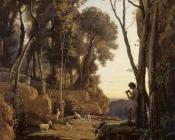 Landscape, Setting Sun( The Little Shepherd) - 让·巴蒂斯特·卡米耶·柯罗
